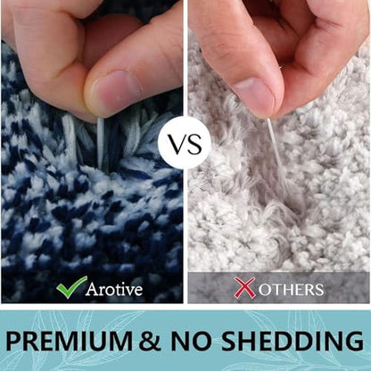 Arotive Microfiber Bathroom Rugs, Shaggy Soft Absorbent Bath Rug, 30x20