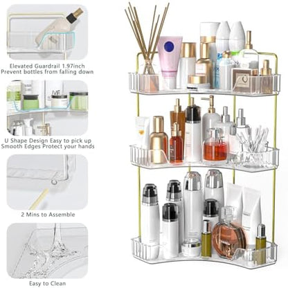 Webetop Corner Bathroom Organizer, 3 Tier Storage for Countertop