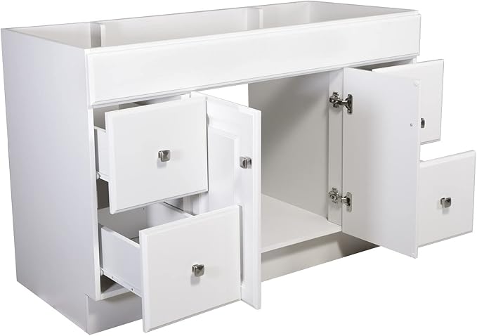 Design House Wyndham 48 Inch Bathroom Vanity, Ready to Assemble, Solid Wood, White, 597278