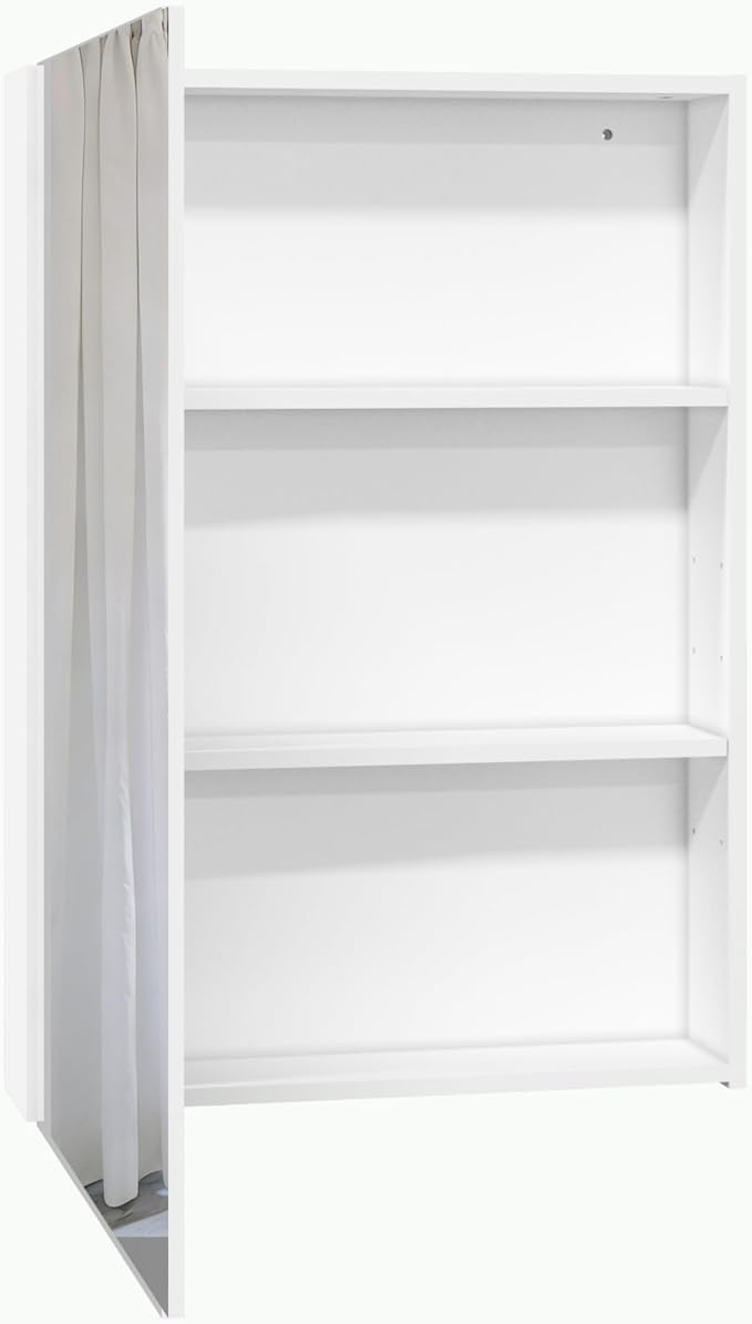 Panana Bathroom Cabinet Medicine Cabinets with Single Mirrored Door Wall Mounted Cabinet with Mirror, Storage Shelf with Adjustable Shelves Storage Organizer Kitchen Cupboard (White, 15.7x23.6 inch)