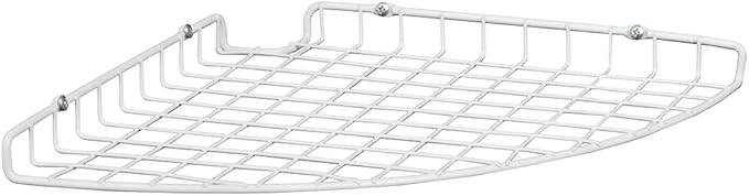 ClosetMaid Corner Shelf Organizer, Wall Mount Hanging Corner Shelves, Durable Steel, White, 8282