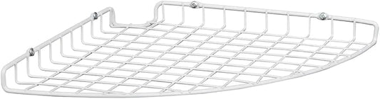 ClosetMaid Corner Shelf Organizer, Wall Mount Hanging Corner Shelves, Durable Steel, White, 8282