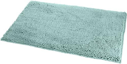 Amazon Basics Bathroom Rugs, Extra Soft Absorbent Shag Bath Rugs, Non-Slip Backing, Quick Drying, Machine Washable, Plush Comfort for Bathroom Floor, Tub and Shower, 21" x 34", Seafoam Green