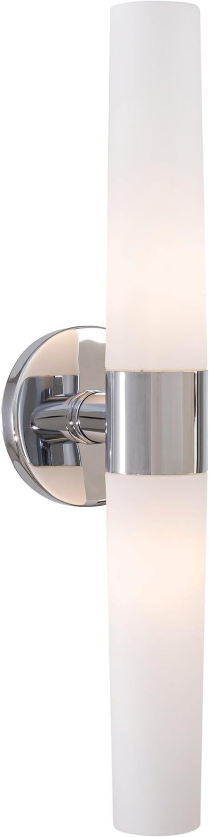 GEORGE KOVACS P5042-077 Saber Vanity Bath Light, 2-Light, 120 Total Watts, 4.75-in H x 20-in W, Chrome