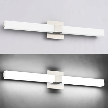 Modern Bahtoom Vanity Light Brushed Nickel, Bathroom LED Lights 32 Inch, 5CCT Dimmable Wall Lighting Fixtures for Bathroom Over Mirror