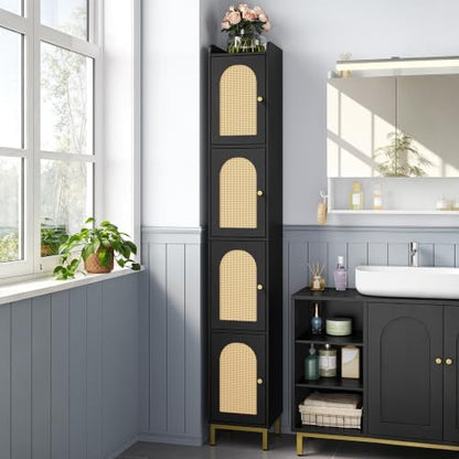 Hzuaneri 4-Tier Narrow Tall Storage Cabinet