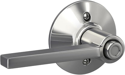 Schlage F40 LAT 625 Latitude Door Lever, Bed & Bath Privacy Lock, Bright Chrome