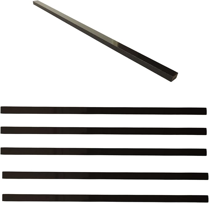 15 Pcs Black Marble Tile Edge Trim, 12 Inch Marble Pencil Liner Both Side Polished for Bathroom, Backsplash, Kitchen, Tile Shower, Natural Marble Material