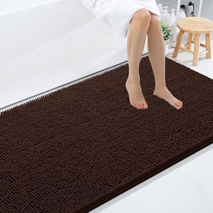 Smiry Bathroom Rugs 84X60, Luxury Chenille Extra Soft Absorbent Bath Mat