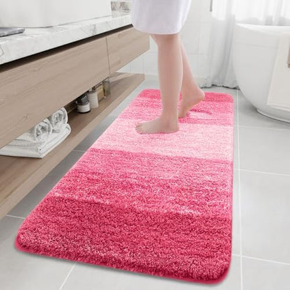 Arotive Microfiber Bathroom Rugs, Shaggy Soft Absorbent Bath Rug, 70x24
