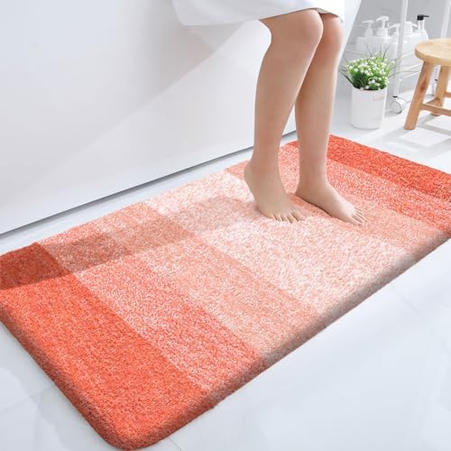 OLANLY Bathroom Runner Rug 40x24, Extra Soft Absorbent Microfiber Bath Rugs