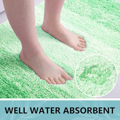 Arotive Microfiber Bathroom Rugs, Shaggy Soft Absorbent Bath Rug, 44x24