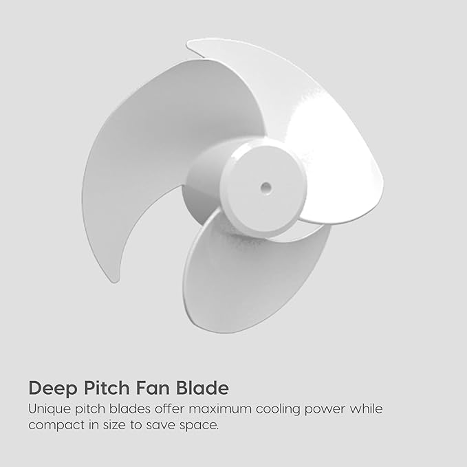 IRIS USA WOOZOO Desk Fan, Oscillating Table Air Circulator, 3 Speeds, 52ft Max Air Distance, 112° Adjustable Tilt, 30db Quiet Motor, Small Fan for Bedroom, Office, Dorm, White