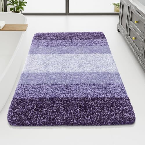 Arotive Microfiber Bathroom Rugs, Shaggy Soft Absorbent Bath Rug, 70x46