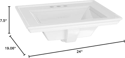 American Standard 1203004.020 Town Square S Countertop Sink, 4-inch Centers, White