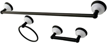 Kingston Brass BAK111148ORB Victorian 3-Piece 24-Inch Towel Bar Bathroom Accessory Set in Oil Rubbed Bronze