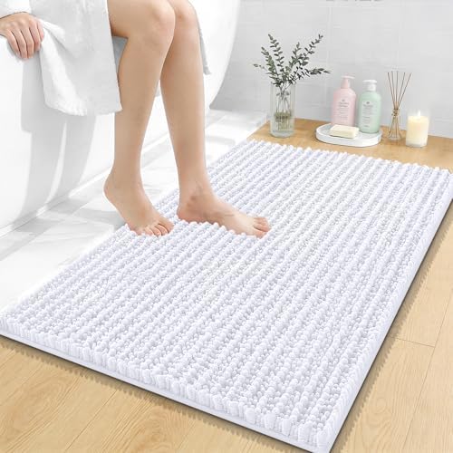 OLANLY Bathroom Rugs 36x24, Thick Soft Absorbent Chenille Bath Rugs
