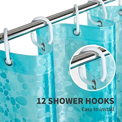 Bostofy Waterproof and Plastic Shower Curtain Liner 8G EVA Thick Shower Curtain 72" Width x 78" Lenght,Fits Any Bathroom,Durable and Easy to Clean