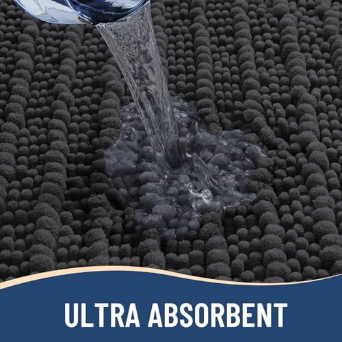 Arotive Bathroom Rugs Mat 50x30, Soft Absorbent Chenille Shaggy Bath Mat