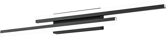 PRESDE 40" LED Bathroom Vanity Light, Modern Black Wall Bar Fixture Over Mirror Dimmable