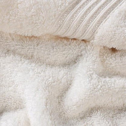Superior Egyptian Cotton 8-Piece Towel Set, Assorted Towels for Home Bathroom, Guest Bath Decor Essentials, Includes 2 Bath, 4 Hand, 2 Face Towels/Washcloths, Quick Dry, Absorbent, Ivory
