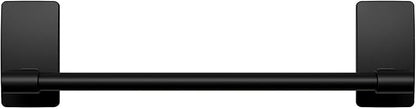 Command Hand Towel Bar Matte Black with Water Resistant Strips,Bathroom Decor,9 in Bar Length Holds up to 3 lbs,(Pack of 8)