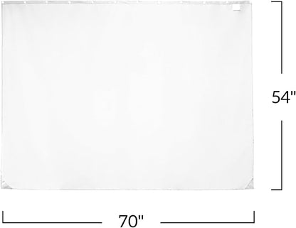 River Dream Fabric Snap-in Shower Curtain Liner Replacement: Removable to Attach, White, 70x54 | Water Repellent, for No Hook Shower Curtain, Snap On/Off & Removable Replacement Liner, 70W x 54H Standard Size