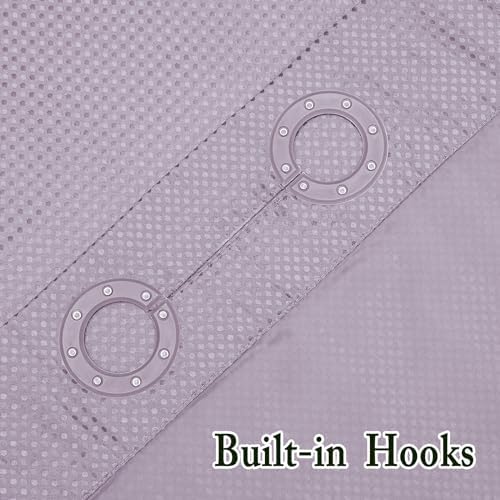 Gibelle No Hook Cloth Lavender Shower Curtain with Liner, 36x74