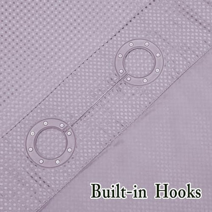 Gibelle No Hook Cloth Lavender Shower Curtain with Liner, 72x86