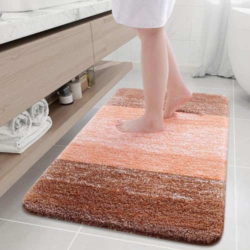 Arotive Microfiber Bathroom Rugs, Shaggy Soft Absorbent Bath Rug, 36x24