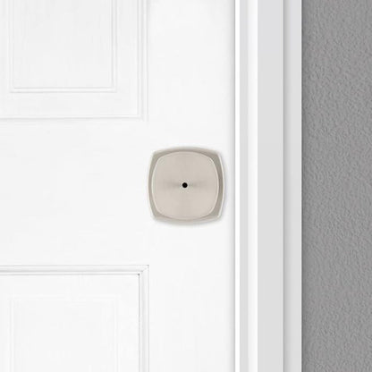 Kwikset Arroyo Knob Interior Privacy Door Knob with Lock, Door Handle For Bathroom and Bedroom, Satin Nickel Keyless Turn Lock Doorknob, with Microban Protection