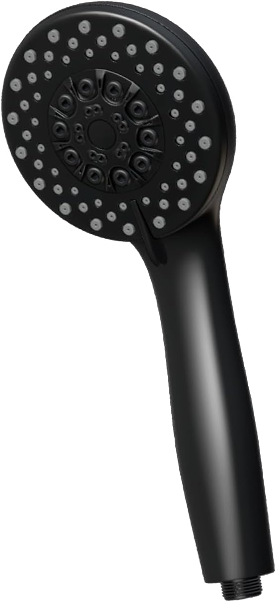 High Pressure Shower Head with Powerful Shower Spray, 5 Spray Modes, Non-Clogging Nozzles（Black）