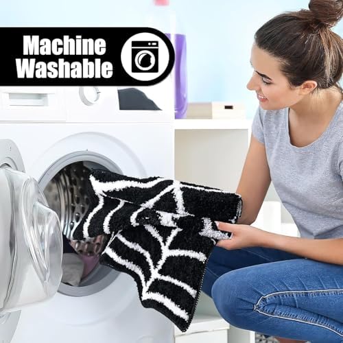 Meetory 2 Pcs 31×20" Spider Web Bath Mat, 31×20"