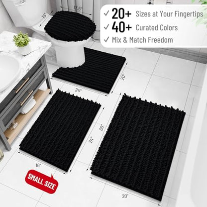 Arotive Bathroom Rugs Mat 47x17, Soft Absorbent Chenille Shaggy Bath Mat