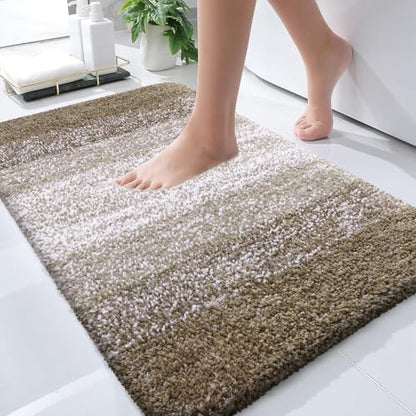 OLANLY Small Bathroom Rugs 35x16, Extra Soft Absorbent Microfiber Bath Rugs