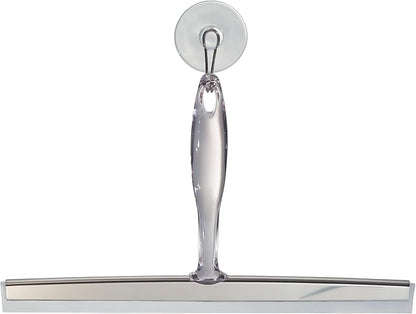 iDesign Bathroom Shower Squeegee with Wall Hook - Set of 2 - Clear/Stainless Steel