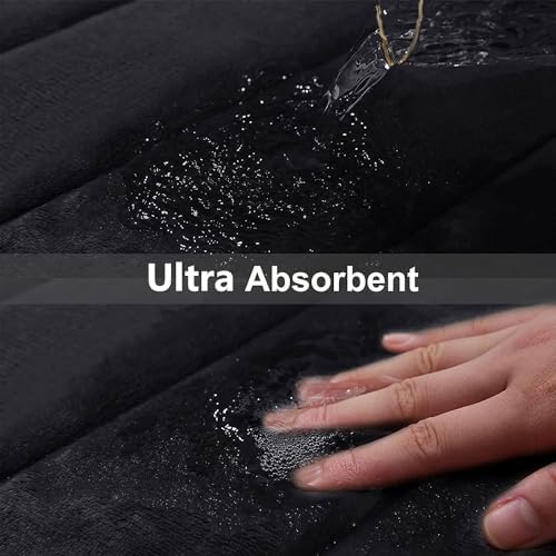Buganda Memory Foam U-Shaped Toilet Rugs 24 x 20, Absorbent Bathroom mat