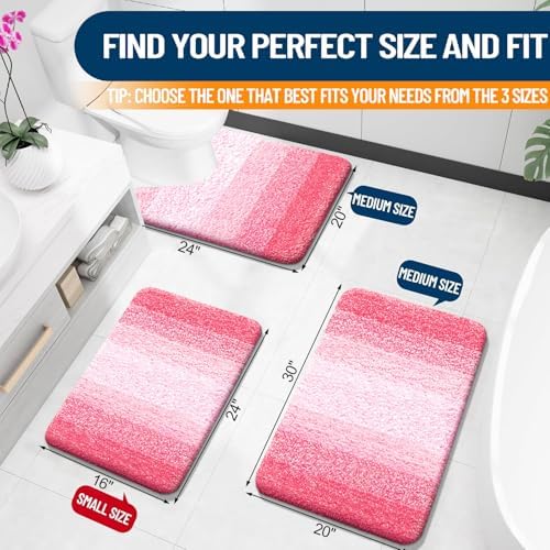 OLANLY Bathroom Runner Rug 45x27, Extra Soft Absorbent Microfiber Bath Rugs