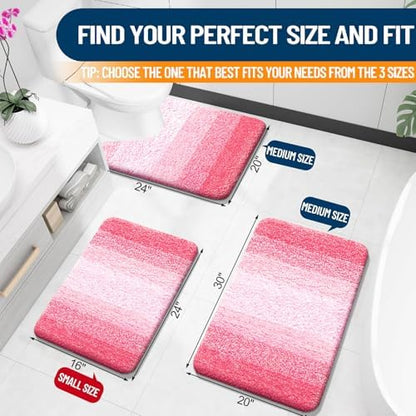 OLANLY Bathroom Runner Rug 40x24, Extra Soft Absorbent Microfiber Bath Rugs
