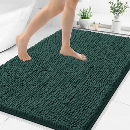 Smiry Bathroom Rugs 48X32, Luxury Chenille Extra Soft Absorbent Bath Mat