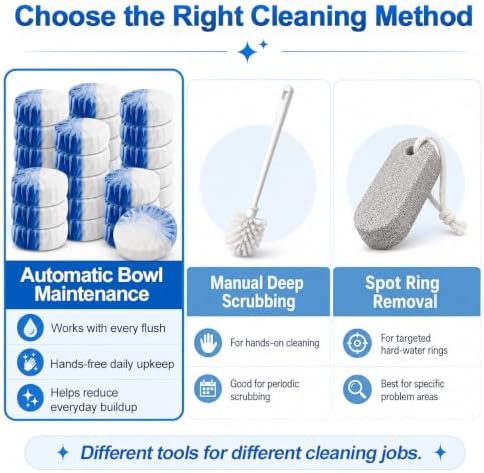KIISIISO Ultra Clean Toilet Tablets White & Blue-60 PACK, Toilet Bowl Cleaners for Deodorizing & Descaling, Long-Lasting Toilet Bowl Cleaner with Sustained-Release Technology for Stubborn Stains