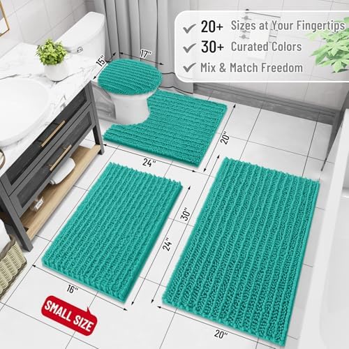 Arotive Bathroom Rugs Mat 47x24, Soft Absorbent Chenille Shaggy Bath Mat