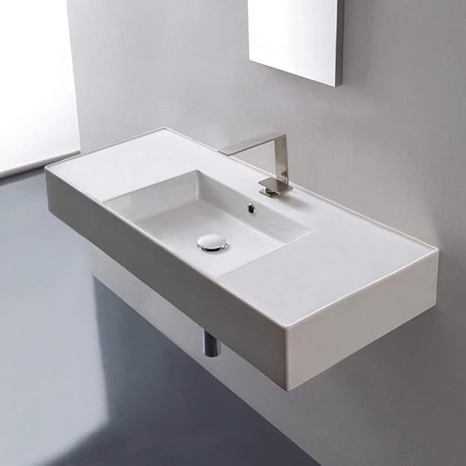 Scarabeo 5124-One Hole Bathroom Sink, One Size, White