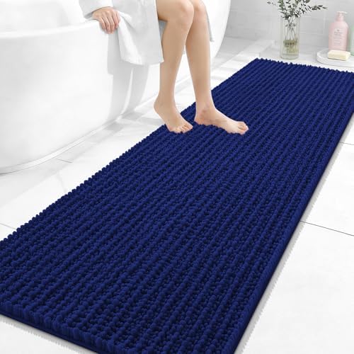 OLANLY Bathroom Runner Rugs 70x24, Thick Soft Absorbent Chenille Bath Rugs
