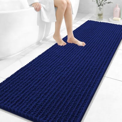 OLANLY Bathroom Runner Rugs 70x24, Thick Soft Absorbent Chenille Bath Rugs