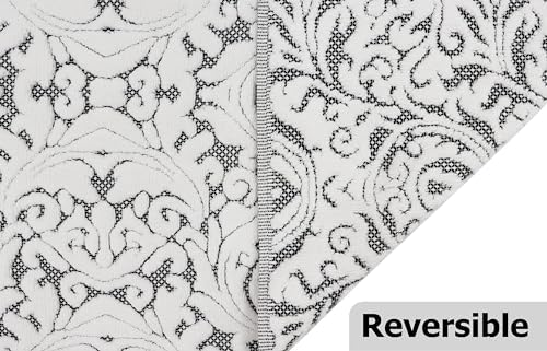 COTTON CRAFT Bath Tub Mat - 1 Pack Sculpted Jacquard Bathroom Mat - Black