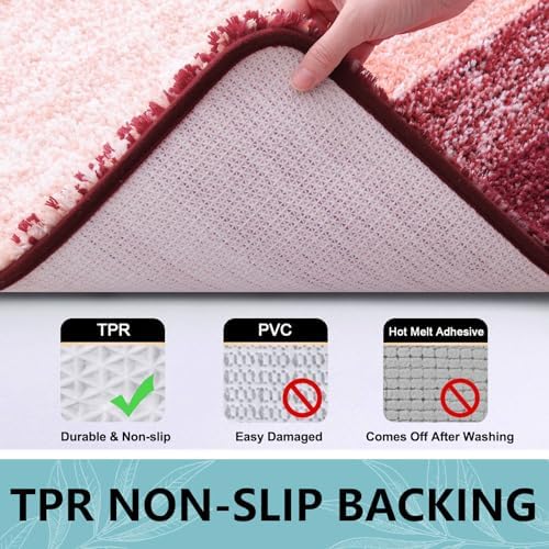 Arotive Microfiber Bathroom Rugs, Shaggy Soft Absorbent Bath Rug, 40x24