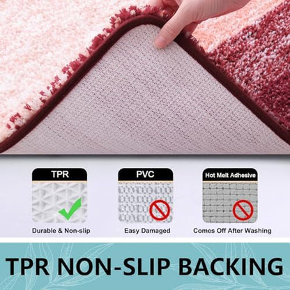 Arotive Microfiber Bathroom Rugs, Shaggy Soft Absorbent Bath Rug, 40x24