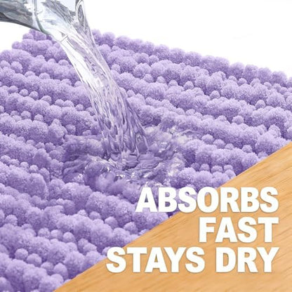 OLANLY Bathroom Rugs 30x20, Thick Soft Absorbent Chenille Bath Rugs