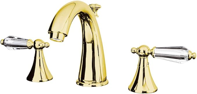 Aqua Eden KS2972WLL 8 in. Widespread Bathroom Faucet, Polished Brass